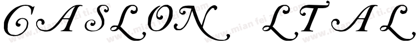 caslon ltalian字体转换